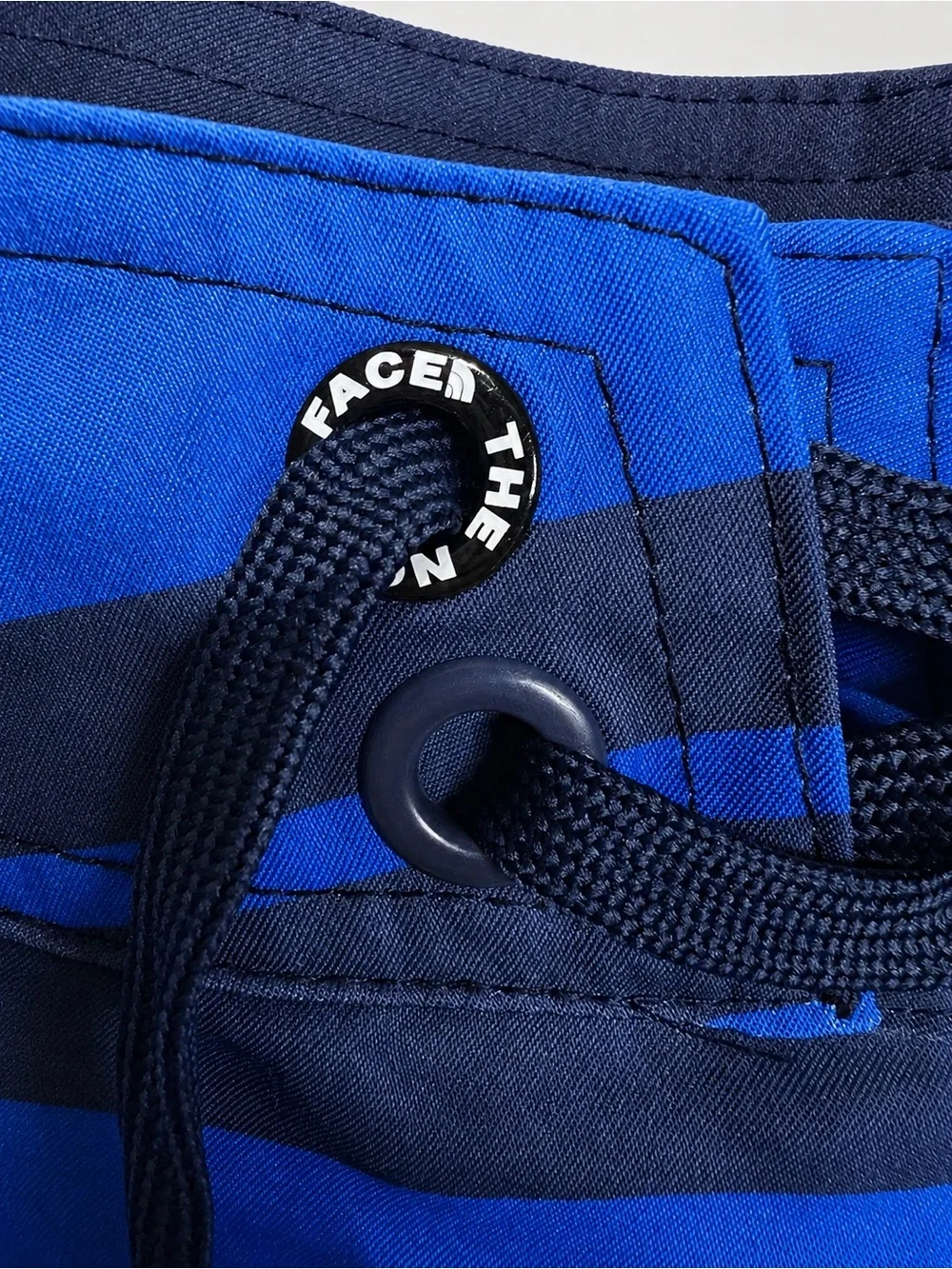 The North Face Blue Striped Board Shorts Men’s Swim Trunks